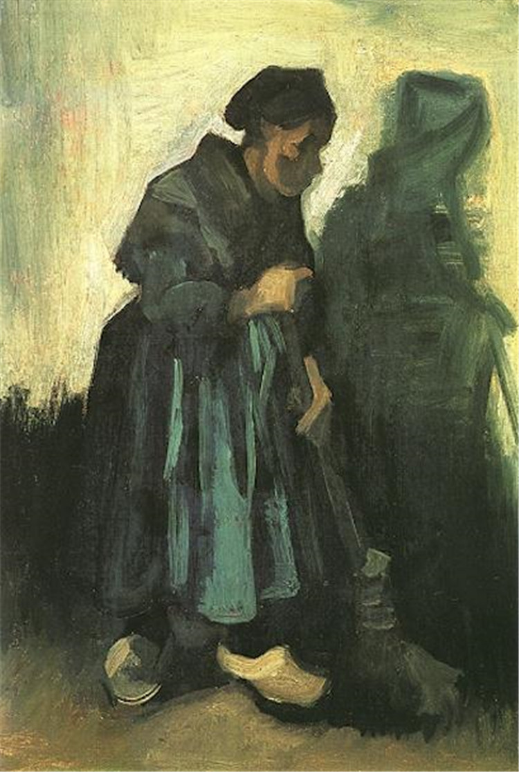 Peasant Woman Sweeping The Floor